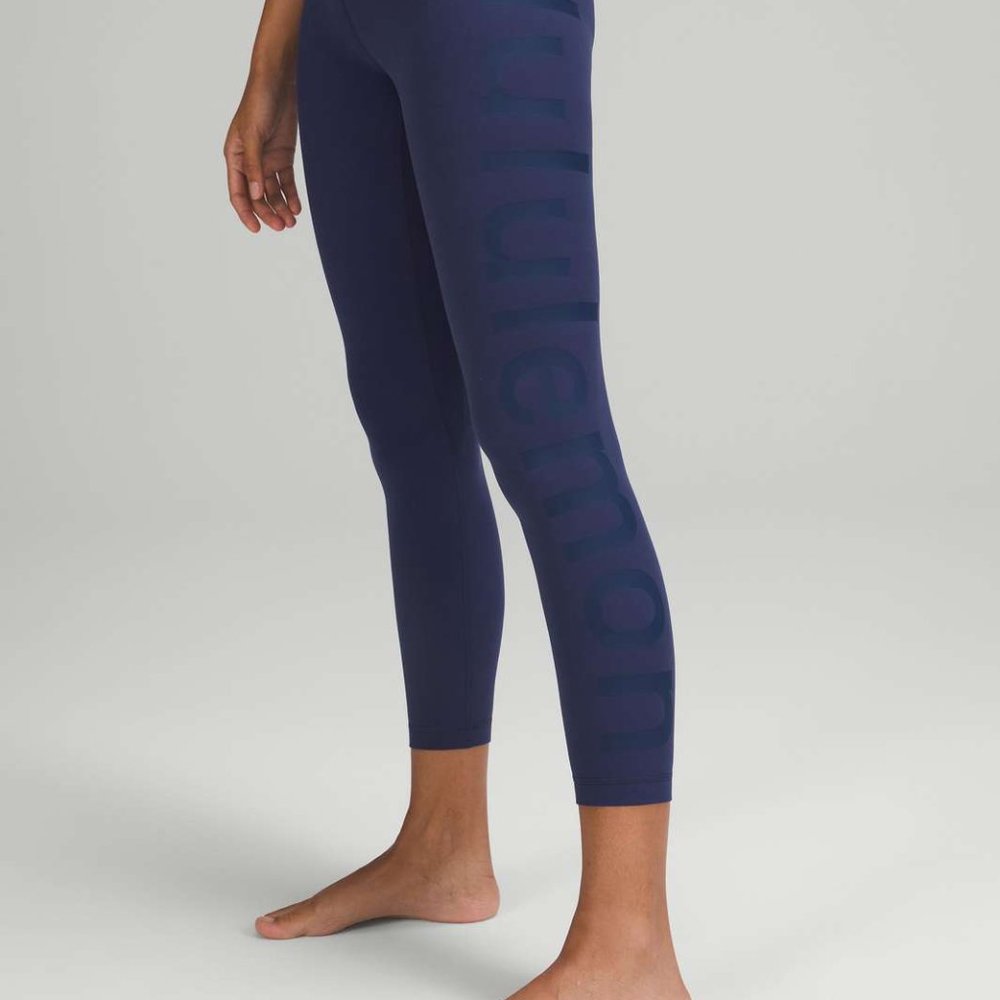 Beautiful Lululemon Align High-Rise Pant 25" Graphic Logo